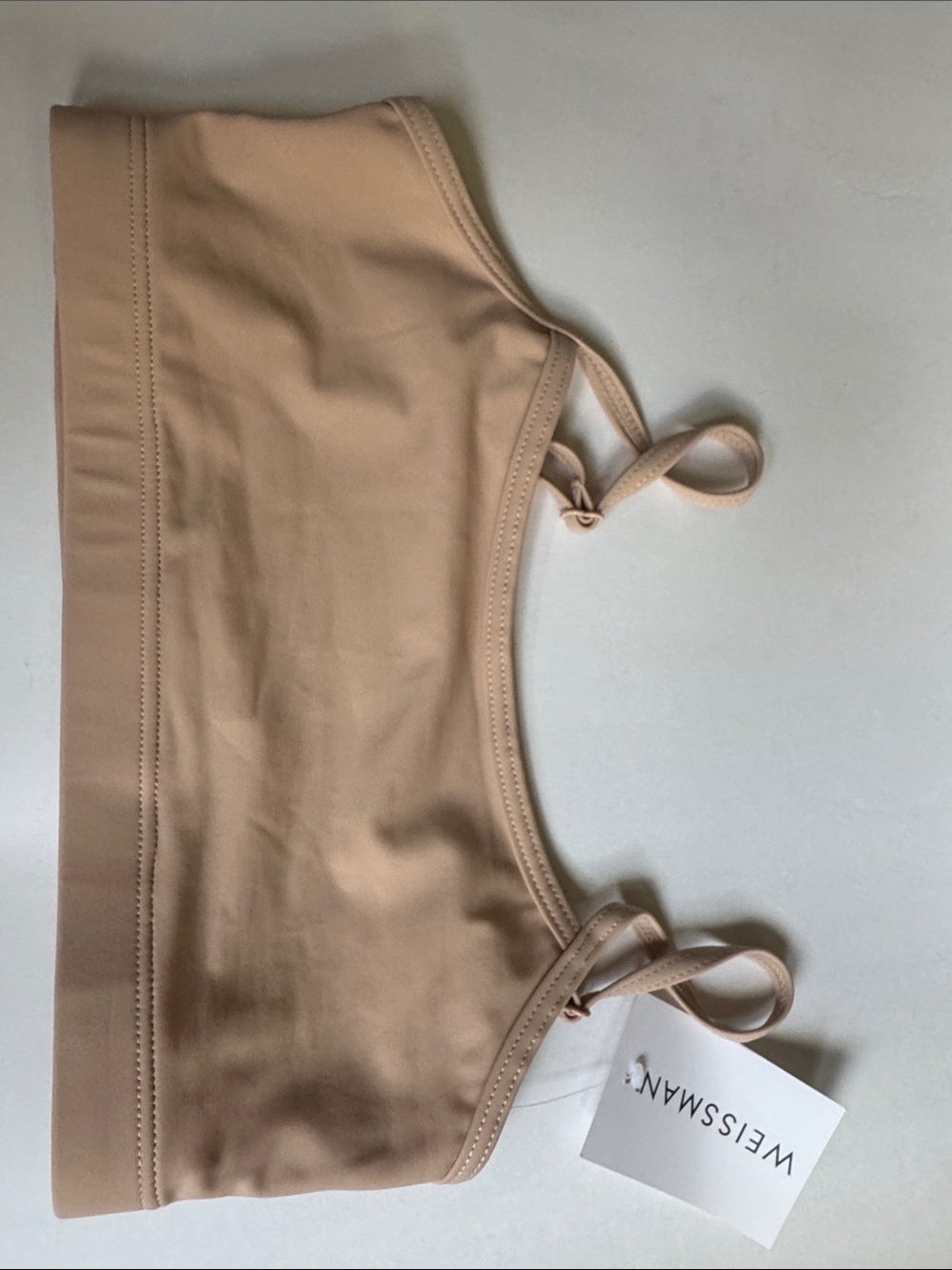 Weissman Dance Bra Top Large Child Nude Caramel NWT Style MT12982